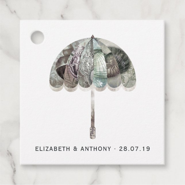 White Wedding Favour Tags (Front)