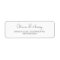White Wedding Return Address Labels