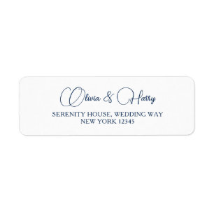 White Wedding Return Address Labels Elegant