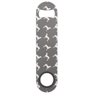 White Weimaraner Silhouettes On Grey Bar Key