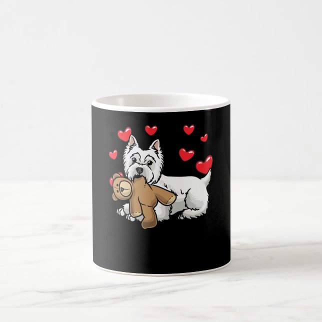 White West Highland Terrier Dog Coffee Mug (Center)