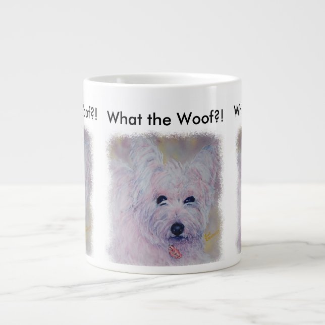 WHITE WEST HIGHLAND TERRIER LARGE COFFEE MUG (Front)