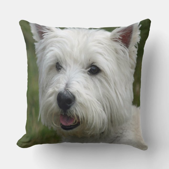 WHiTE WeST HiGHLaND TeRRiER Throw Pillow (Front)