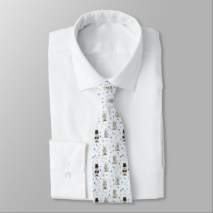White Westie with Accessories Whimsical Tie