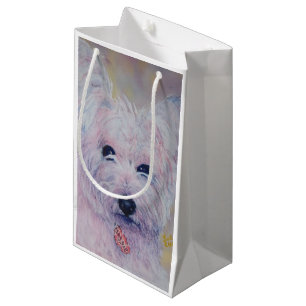 WHITE WESTY HIGHLAND GIFT BAG