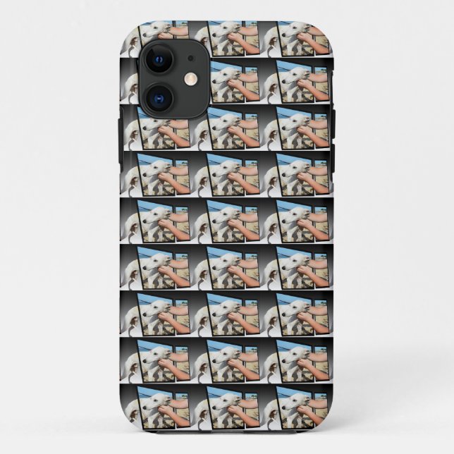 White Whippet Dog Dimensional Art,   Case-Mate iPhone Case (Back)
