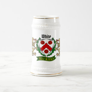 White/Whyte Irish Shield Beer Stein
