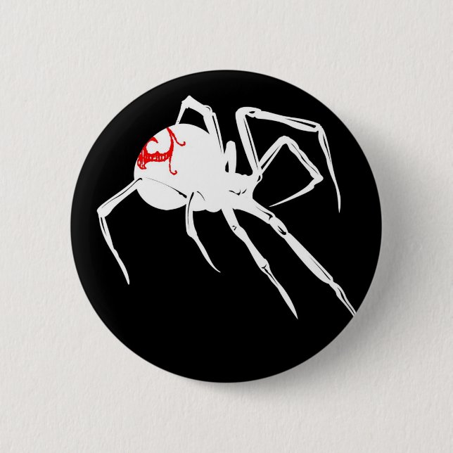 White Widow 2 Inch Round Button (Front)