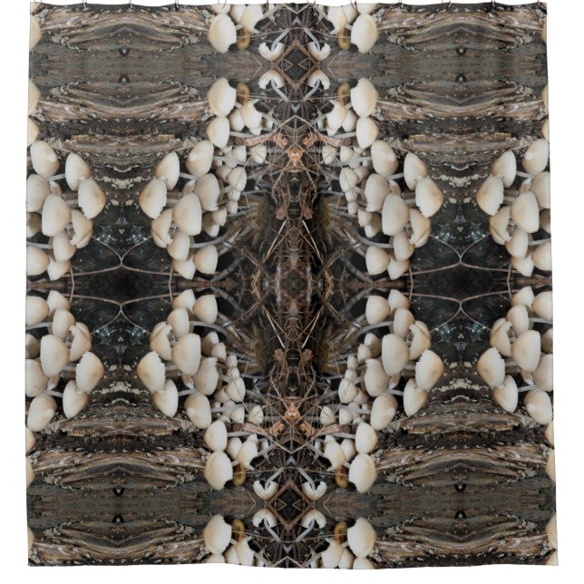 White Wild Mushrooms Abstract Nature Pattern    (Front)