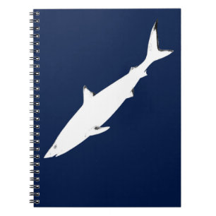 white wild shark notebook