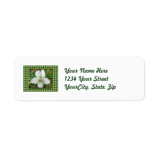 White Wild Violet Coordinating Items Return Address Label
