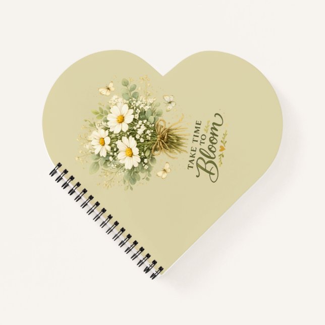 White Wildflower Bouquet Notebook (Front)