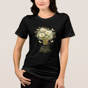 White Wildflower Bouquet Tri-Blend Shirt