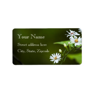 White Wildflower Label