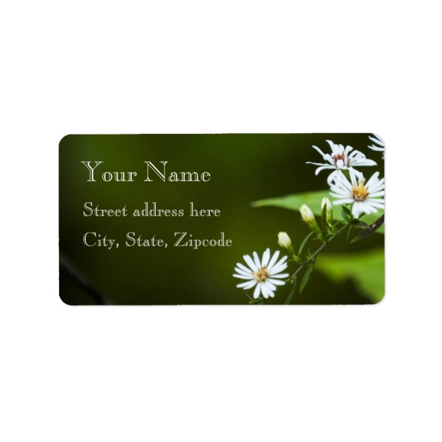 White Wildflower Label (Front)