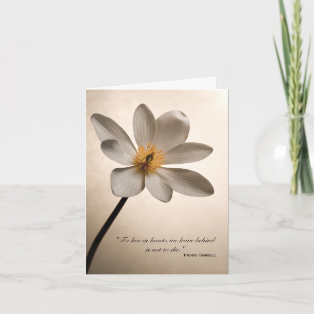 White Wildflower Thank You for Your Condolences (Front)