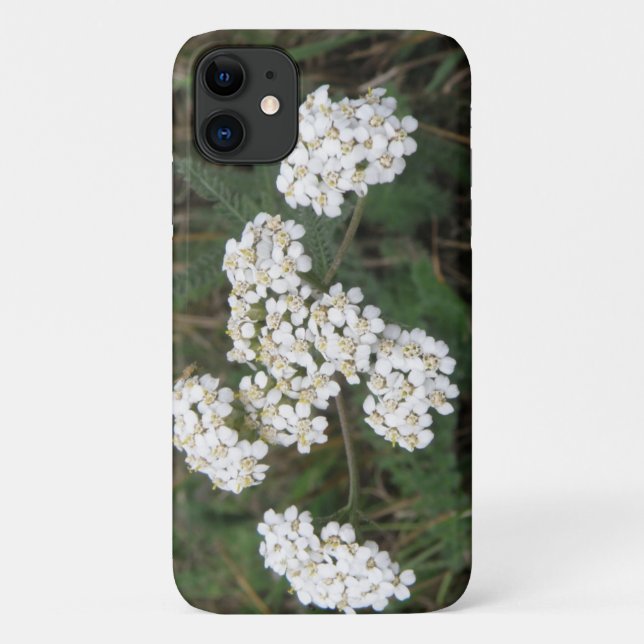 White Wildflowers iPhone 3 Case (Back)