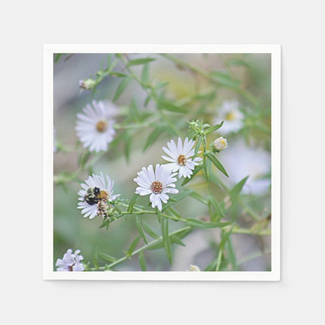 White wildflowers napkin (Front)