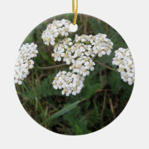 White Wildflowers Ornaments
