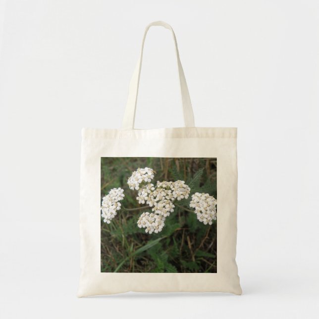 White Wildflowers Tote Bag (Front)