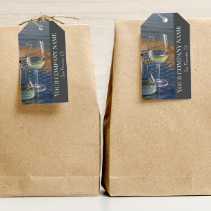 White wine decor for wine shops, bar or vinery gift tags