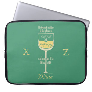 White Wine Glass custom laptop sleeves