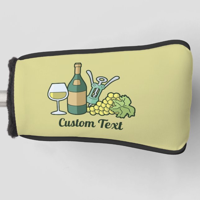 White Wine Golf Head Cover (Front)