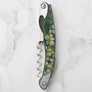 White Wine Lover Grapes Art Personalized Corkscrew