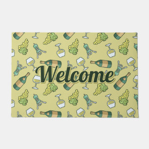 White Wine Pattern Doormat