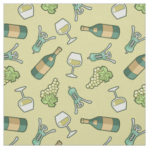 White Wine Pattern Fabric