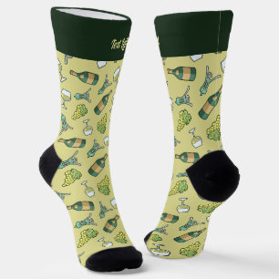White Wine Pattern Socks