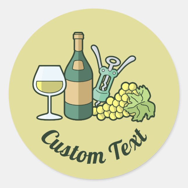 White Wine Sticker (Front)