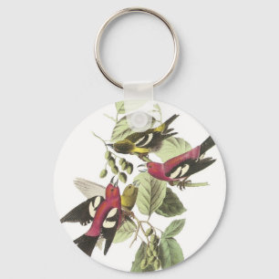 White-winged Crossbill Keychain