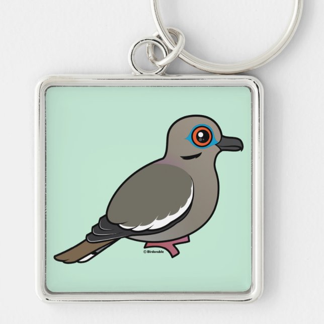 White-winged Dove Keychain (Front)