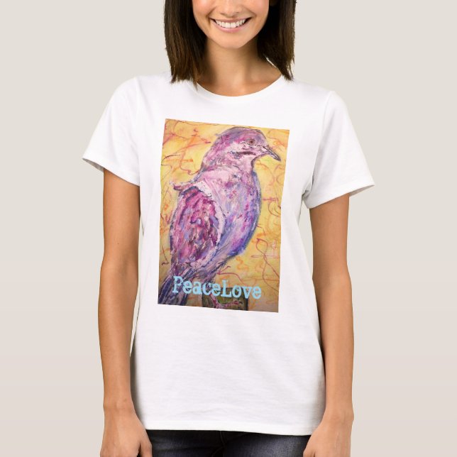 White-winged Dove PeaceLove T-Shirt (Front)