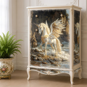 White Winged Unicorn Mythical Ocean Fantasy Horse Tissue Paper