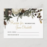 White winter greenery bride to be recipe
