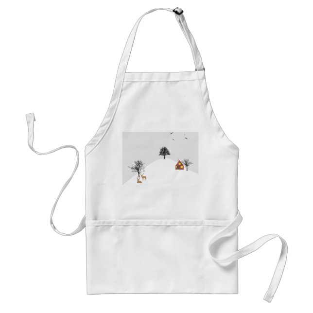White winter landscape standard apron (Front)