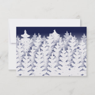 White Winter Pine Trees   You Customize Thank You Card