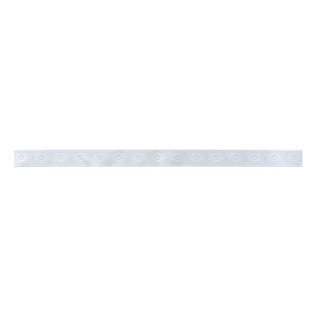 White Winter Snowflakes on an Ice Blue Background Satin Ribbon (Front)