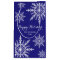 White Winter Snowflakes on Blue Happy Holidays