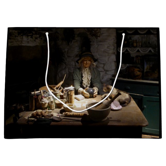 White Witch's Kitchen Museum, Witchcraft & MAGICK Large Gift Bag (Front)
