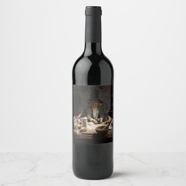 White Witch's Kitchen Museum, Witchcraft & MAGICK Wine Label (Front)