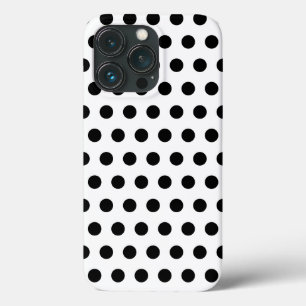 White with Black Dots - Choose/Add Favourite Colou iPhone 13 Pro Case