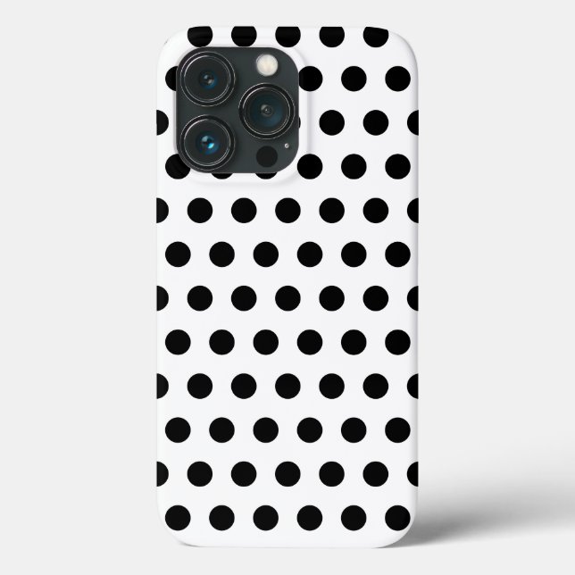 White with Black Dots - Choose/Add Favourite Colou Case-Mate iPhone Case (Back)