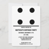 White with Black Dots Domino Custom Party
