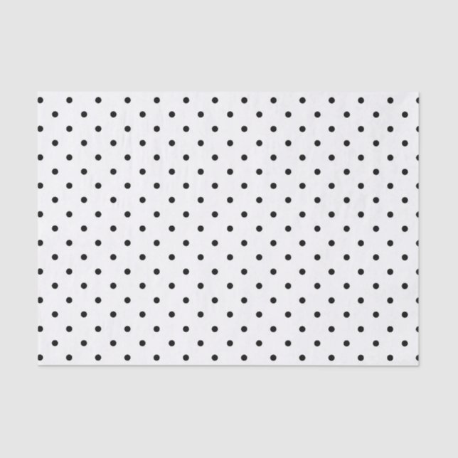 White with Black Dots tissue paper (Front)