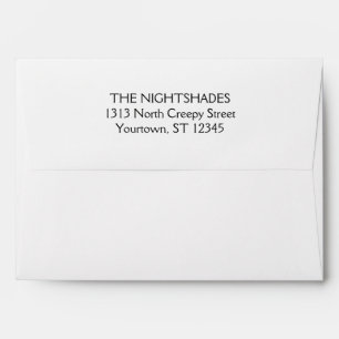White with Black Liner Custom A7 5x7 Envelope