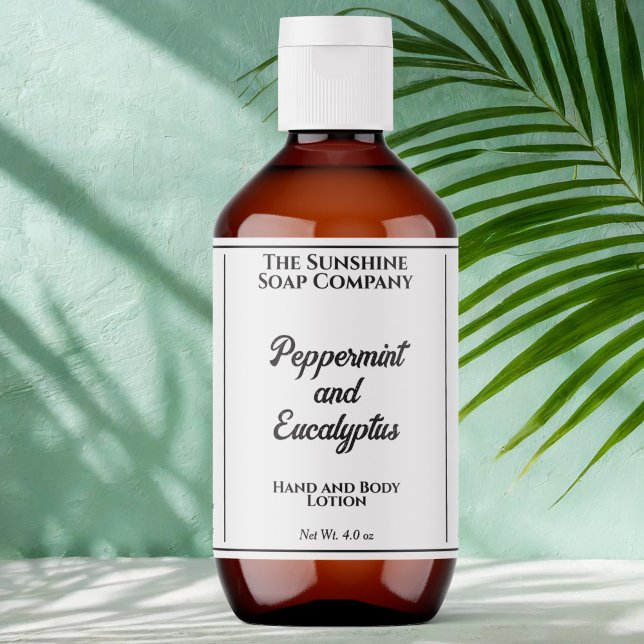 White with Black Text Cosmetics Bottle Label (Creator Uploaded)