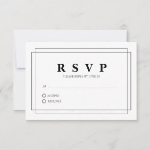 White With Border Response Card